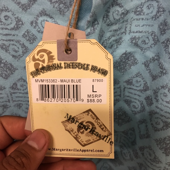 New Margaritaville Long Sleeved Button Down LARGE - Picture 3 of 8